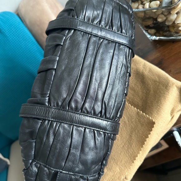 Nappa Gaufre Handle Bag w/ Strap - Picture 7 of 9